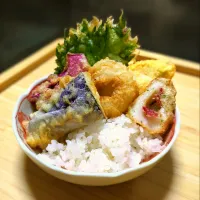 春野菜のミニ天丼
