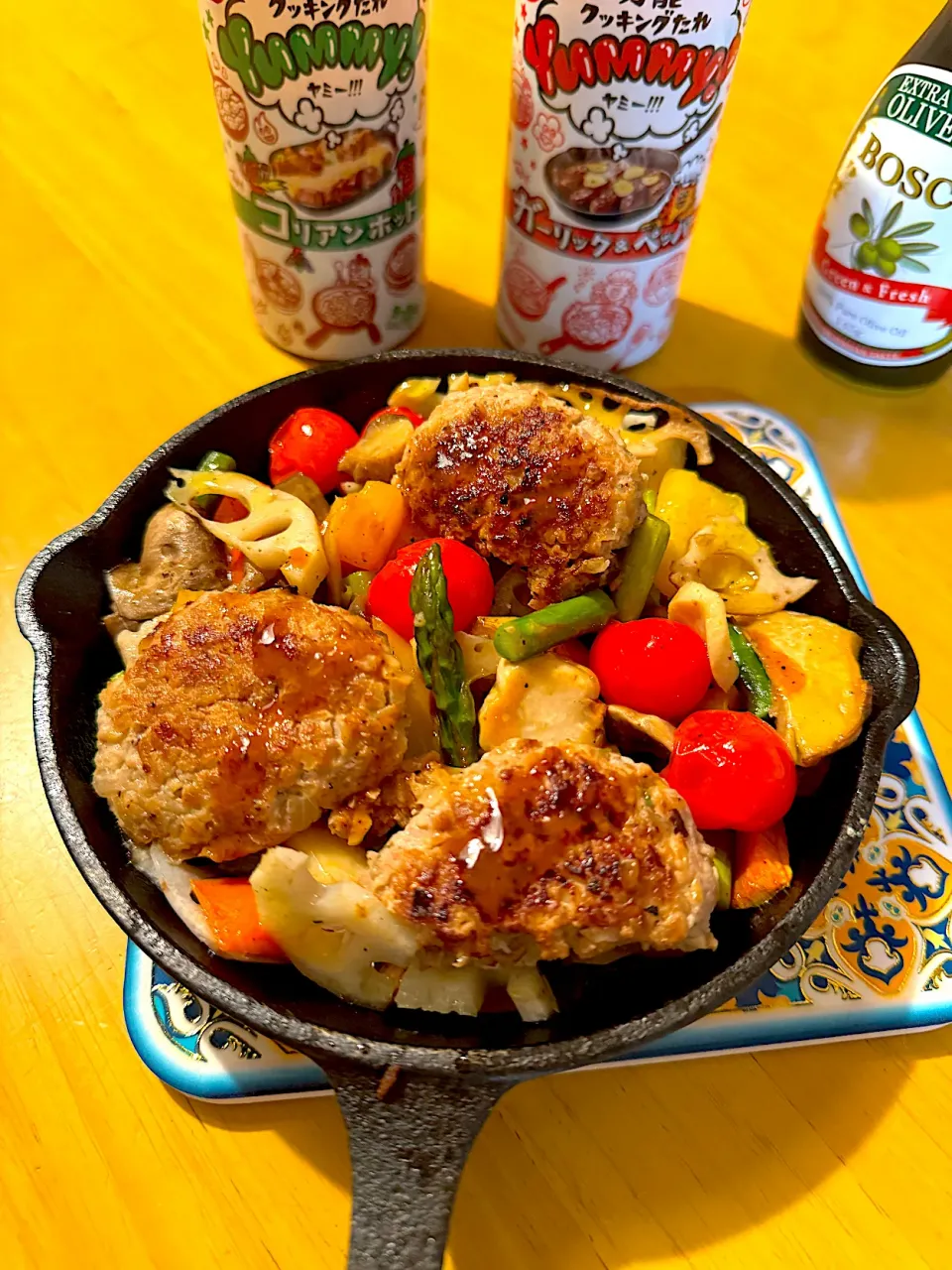 yummy！コリアンホットでハンバーグアヒージョ|さらっと🍀さん