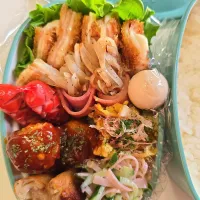 ハムチーズカツ弁当🍱|みみさん