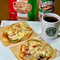 電子レンジで餅ピザ朝食|ichiさん