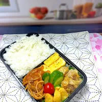 スパゲティ＆揚げ焼売弁当|アッキーさん
