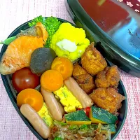 JK弁当🍱鶏肉ササミ唐揚げ＆鮭|ティーダさん