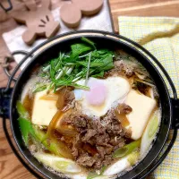 冷凍牛丼を使って肉豆腐|真珠きょうだいママさん
