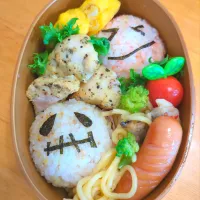 チキンの香草焼きとペペロンチーノ弁当|さやかさん