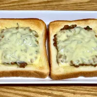 ☆納豆しらすチーズトースト|まぁたんさん