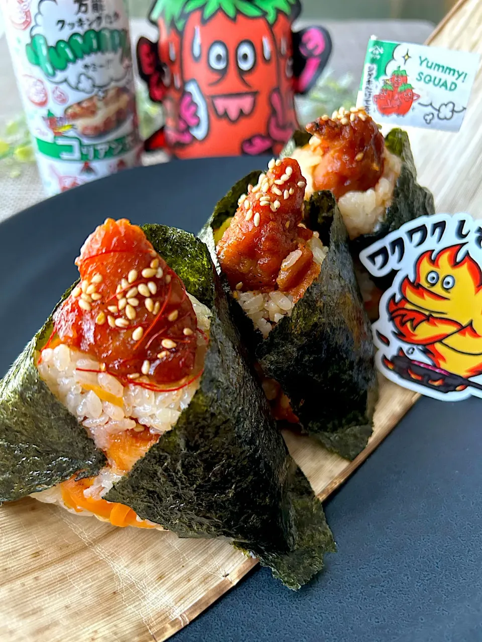 Yummy!コリアンホット de 唐揚げおにぎり🍙|まなまな♡さん