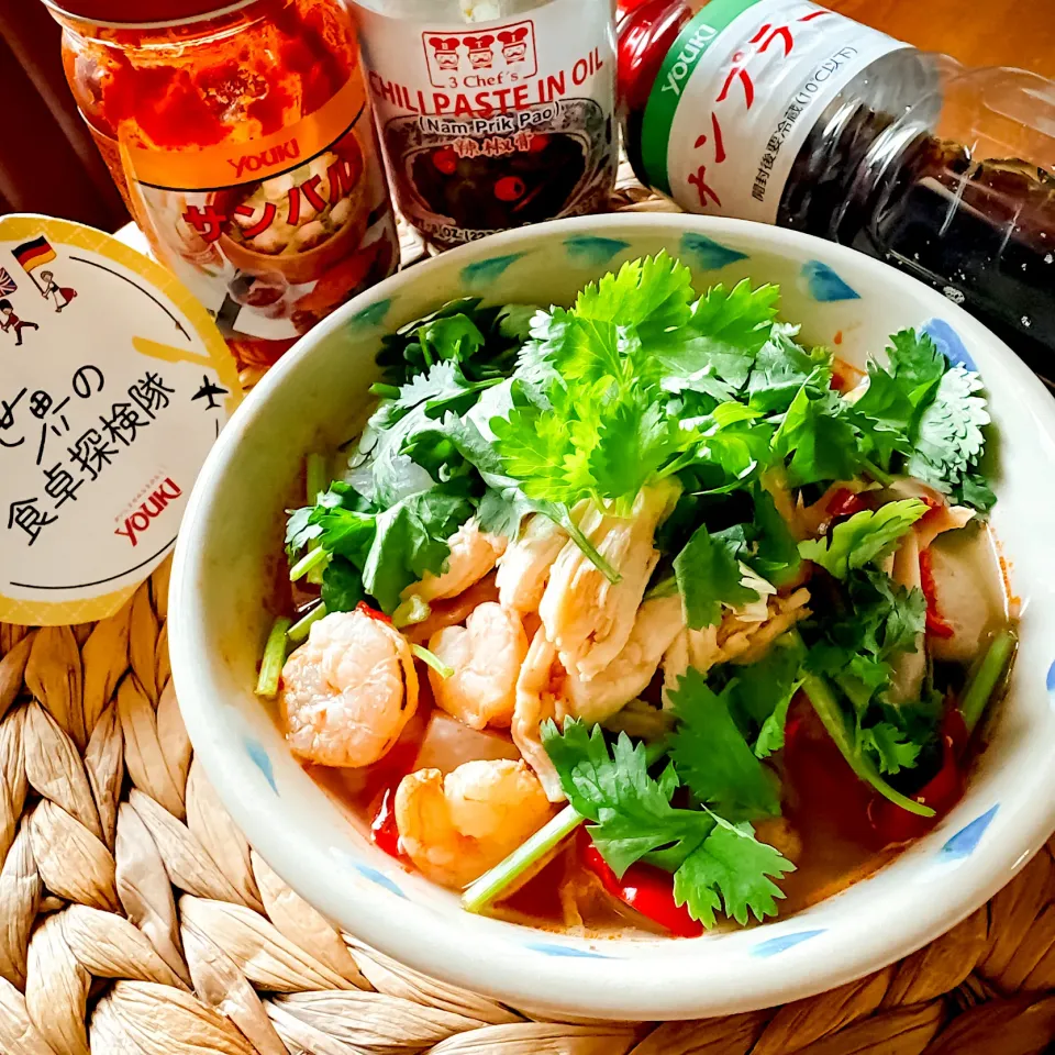 トムヤムクン風スープ🦐🥘|にゃんぺこさん