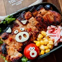 漢の…次女用🍱5月初日はトンテキ弁当| ᵏᵒᵘさん