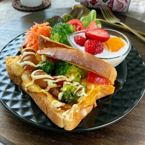 「ヤマサ 万能クッキングたれ Yummy! ガーリック&ペッパー」を使ってみたSnapdishの料理・レシピ写真:ワンパントースト☆yummy &マヨソース