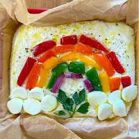 米粉とひよこ豆粉のフォカッチャ|HARECCHAさん