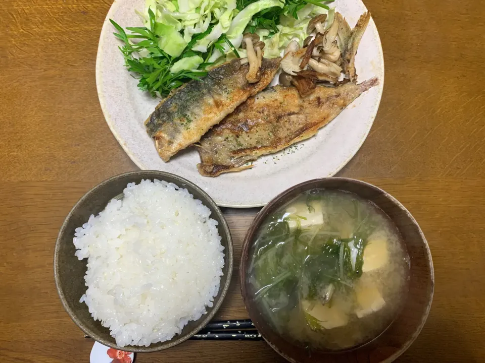 夕食　マルアジのバタームニエル|ATさん