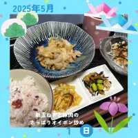 新玉ねぎと豚肉のさっぱりオイポン炒め|いのっちさん