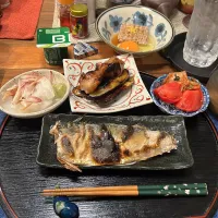 焼き鯖　焼き茄子　鶏肉の照り焼き|くろさん