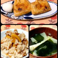 たけのこご飯で力尽きたお夕食😂