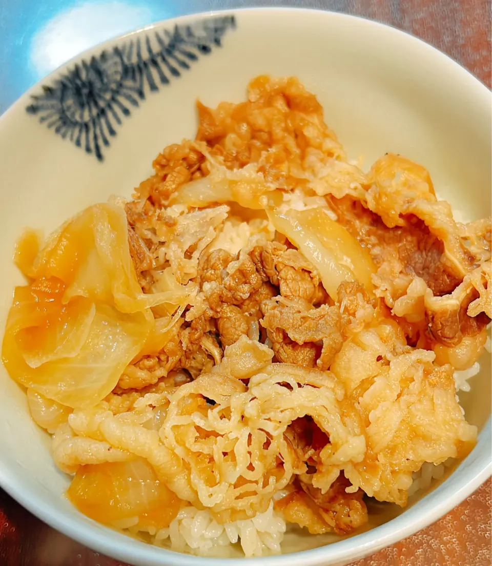 吉野家の牛丼の具で牛丼|しえりママさん