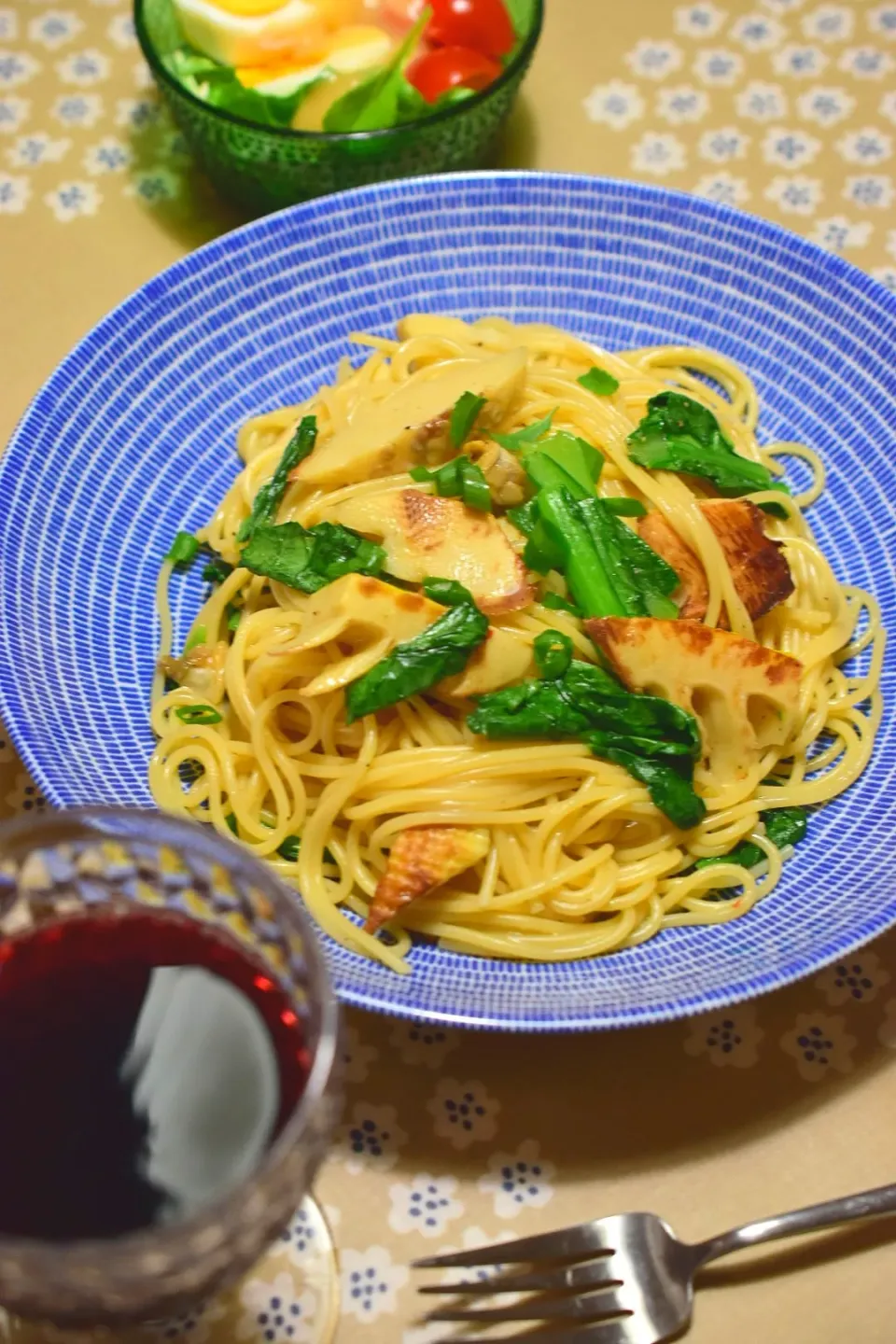たけのこあさりパスタ|うにんぱすさん