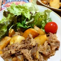 牛丼の具と新じゃがの甘辛炒め| ごはんきろくさん