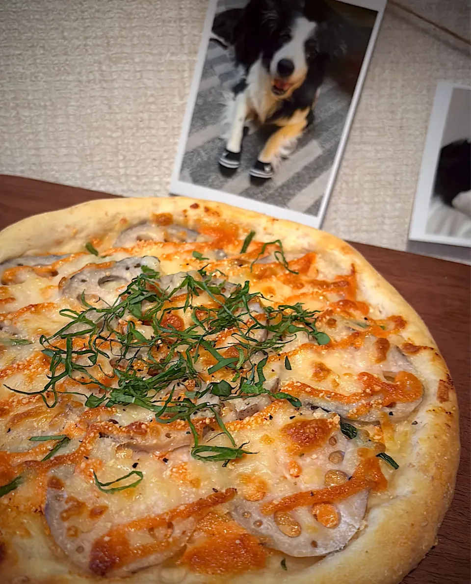 明太れんこんピザ🍕|みゆぞうさん