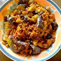 長茄子の肉味噌炒め^_^自家製やば味噌で|きよっさんさん