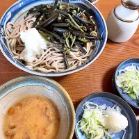 わらびそば、真田汁で！|うさママさん