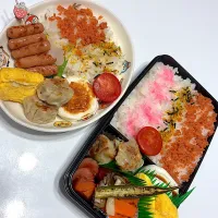 旦那お弁当、子供朝ごはん|爰音さん