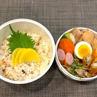 高校生息子のお弁当🍱 鶏チャーシューとししゃもフライ弁当🍱|Snow10さん