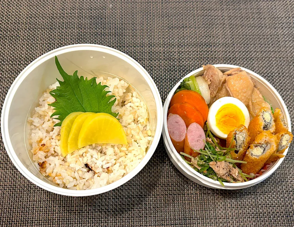 高校生息子のお弁当🍱 鶏チャーシューとししゃもフライ弁当🍱|Snow10さん