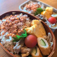なすピーマン豚炒め弁当|まきごろうさん