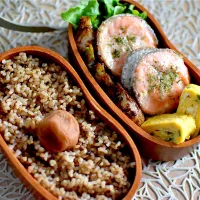 娘弁当『鮭の塩麹漬けと分葱のぬた』|dra-kichiさん