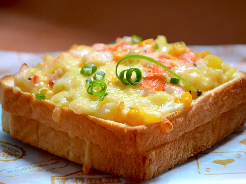Sweet corn and shrimp 🍤 sandwich 🥪|B&Bさん