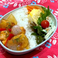 ササミ玉ねぎトロッと炒め夜勤弁当(娘)☆5月1日|kaoriさん
