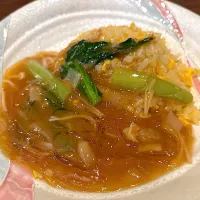 侑久上海コース⑦フカヒレあんかけチャーハン|山勝さん
