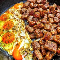 BentoFox's dish Classic steak and eggs|BentoFoxさん