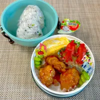 チリソース唐揚げ弁当。娘弁当。|ゆーこ。さん