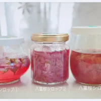 八重桜シロップ①②③🌸