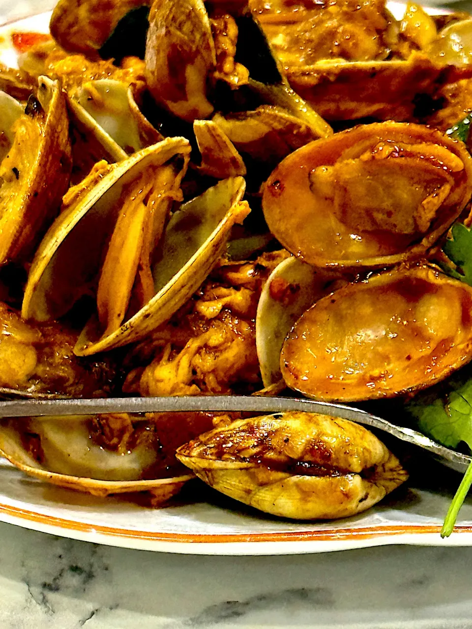 Sea clams fried with dried shrimp paste and chilies 🌶️|B&Bさん