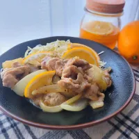 八丈フルーツレモンではちみつレモン　　🍋ハニーマスタードポーク|みるくここあさん