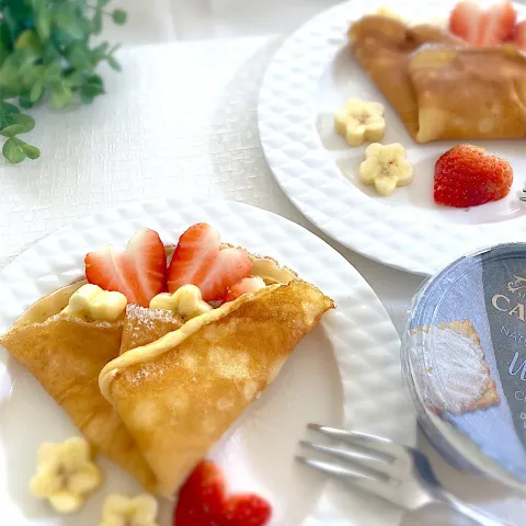 「キャステロ ホイップクリームチーズ プレーン」を使ってみたSnapdishの料理・レシピ写真:クレープ　母の日