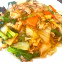 中華ランチの休日①あんかけ焼きそば