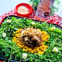 おうち吉野家の冷凍牛丼の具でホットプレートのバター牛丼ライス🍚🧈| 🌺🌺Foodie🌺🌺さん