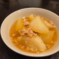 大根のひき肉あんかけ|もとしんさん
