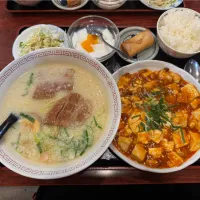 麻婆豆腐定食（豚骨ラーメン）|morimi32さん