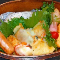 チキンとトマトのチーズ焼き弁当|ぱいなっぷるさん