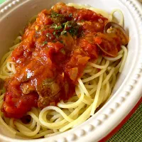 トマト🍅あさりパスタ🍝