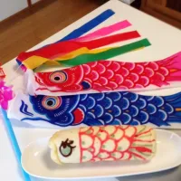 子供の日　鯉のぼりロールケーキ🎏| 🍊🍒ユッキー🎂🍞🍲さん