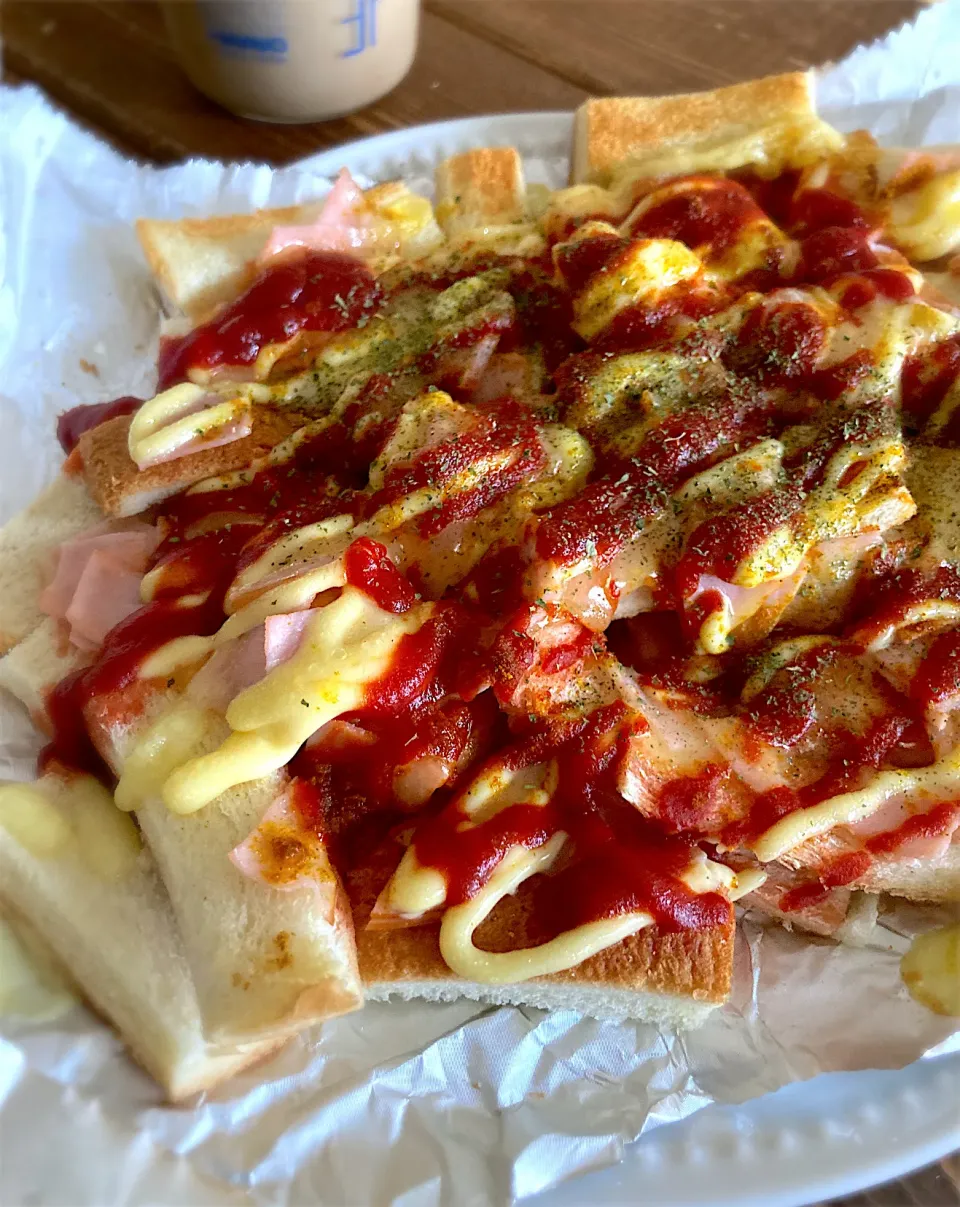 パンの耳ピザ🍕|さくらさん