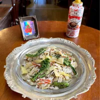 タケノコ＊チヂミ＊カニカマ＊サラダチキン和え＊ヤマサ万能クッキングタレ＊ガーリック🧄ペッパー|henryさん
