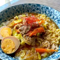 連休ひとりご飯～燻製たまご入り～