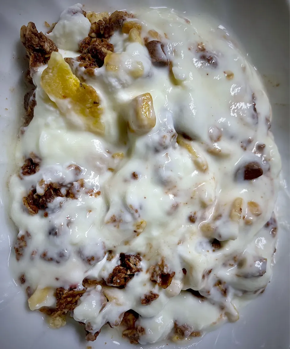 🍫🍌チョコバナナグラノーラヨーグルト|すくらんぶるえっぐさん