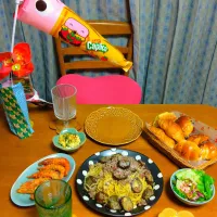 茄子とひき肉のペロンチーノ🍝|とししいたけさん